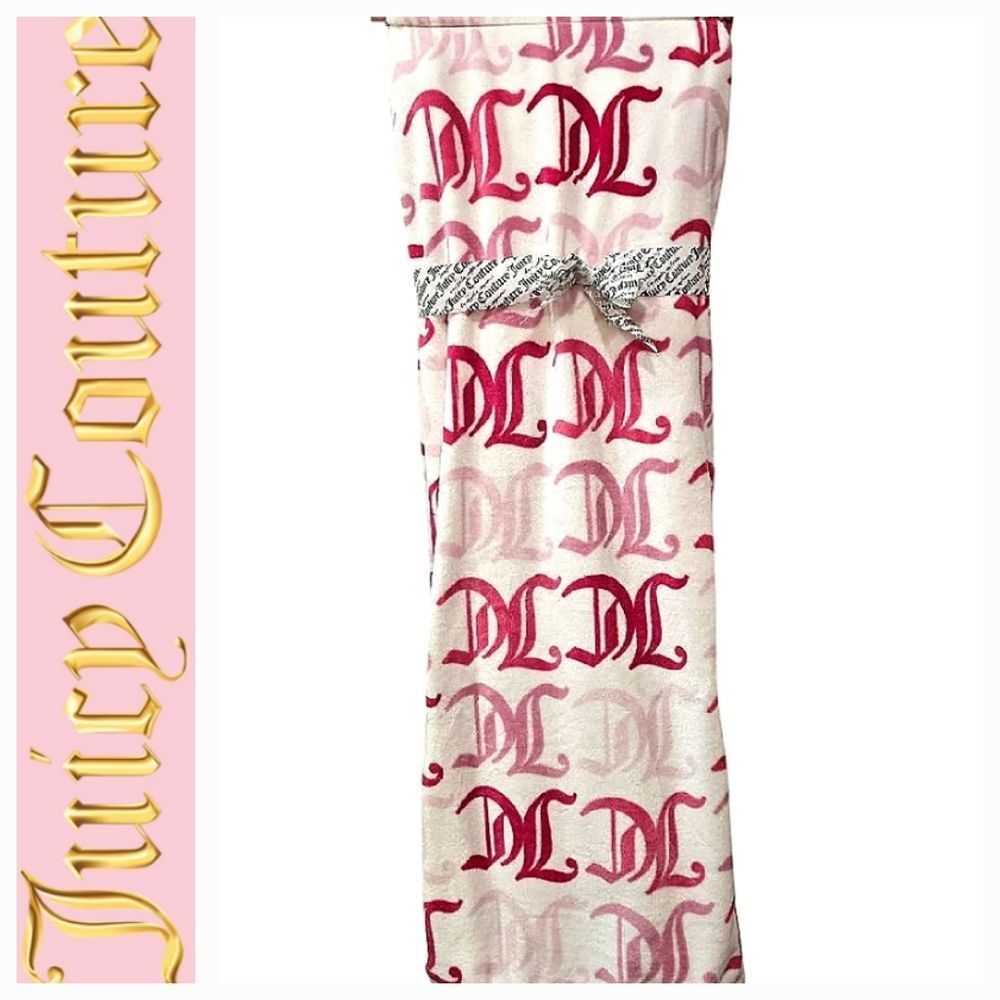 Juicy Couture Home JC Multi-Color Logo Plush Throw Blanket - Full/Queen
